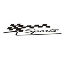 TEM DÁN SPORT KẺ CARO CHỮ MÀU ĐEN